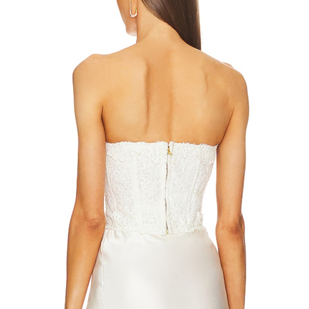 LoveShackFancy Arno Bustier in Antique White - Picture 3 of 8